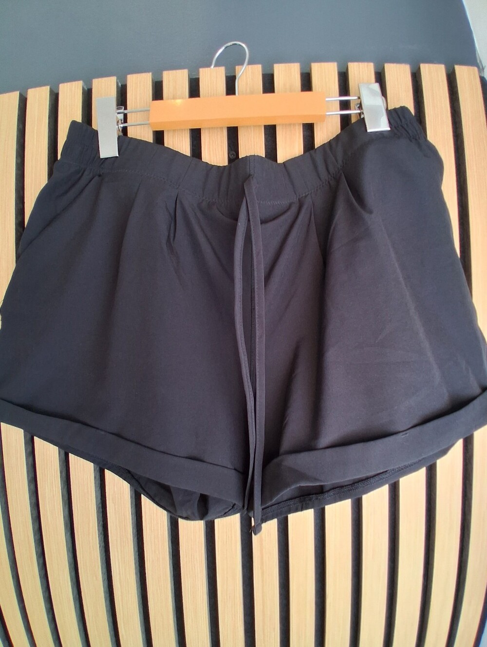 ZYIA Black Athletic Drawstring Lounge Shorts